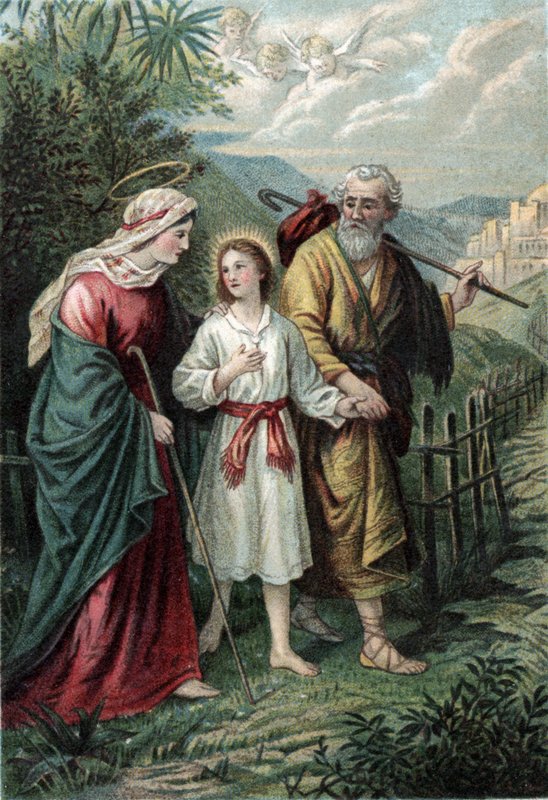 Józef i Maryja z Jezusem autorstwa English School