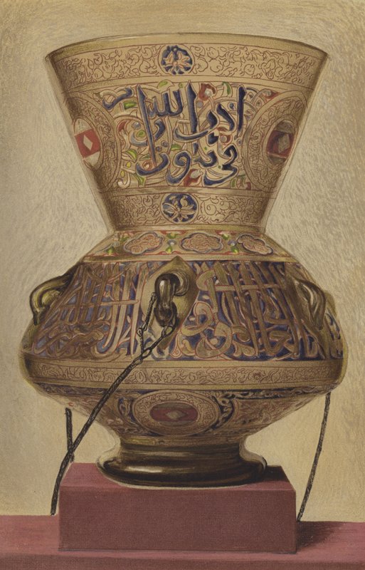 Lampa na meczet, arabski, XIV w. autorstwa English School