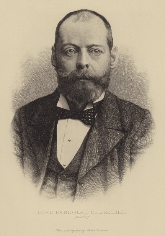 Lord Randolph Churchill, zmarł 1895 autorstwa English School