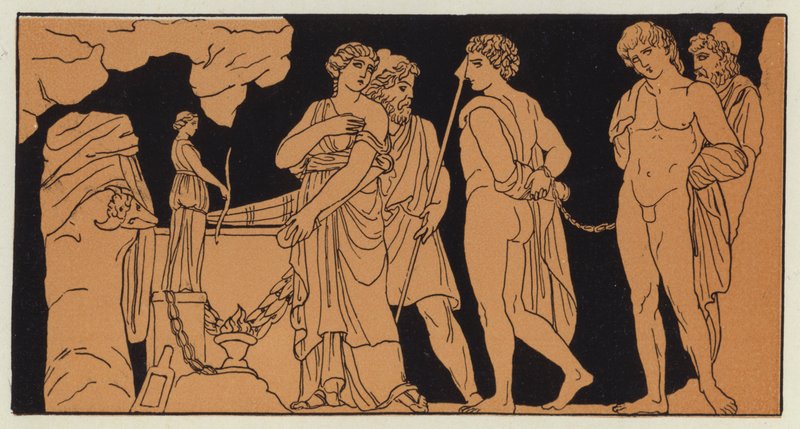Orestes i Pylades sprowadzone do Ifigenii autorstwa English School