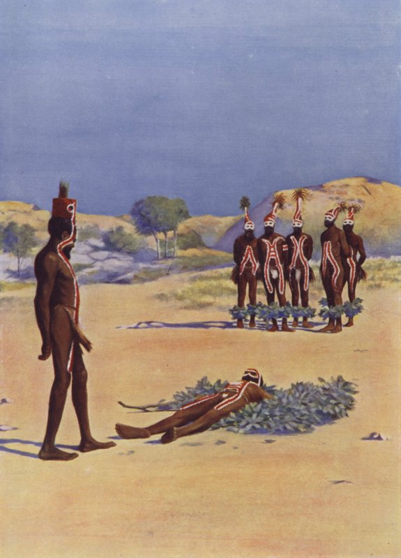 Scena z Corroboree autorstwa English School