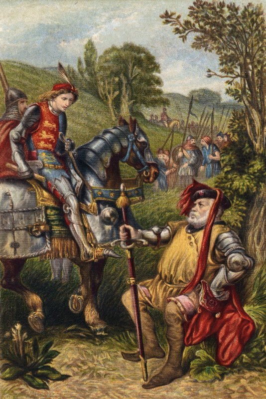 Szekspir, król Henryk IV, część pierwsza, akt IV, scena 2 autorstwa English School