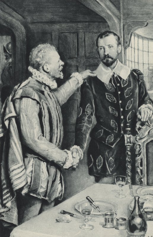 Sir Francis Drake wysyła swojego przyjaciela na śmierć – pożegnanie Sir Thomasa Doughty autorstwa English School