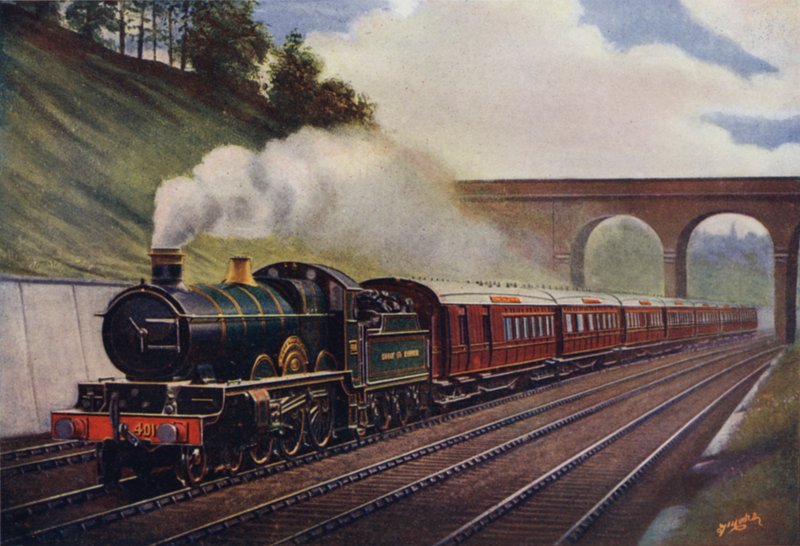 Cornish Riviera Express z Londynu do Plymouth (225 34 mil) bez przystanku pośredniego, Great Western Railway autorstwa English School