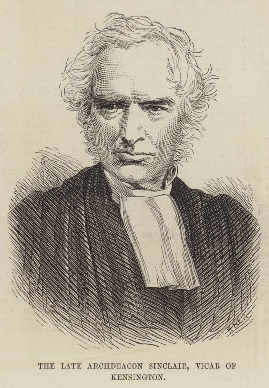 Nieżyjący już archidiakon Sinclair, wikariusz Kensington autorstwa English School