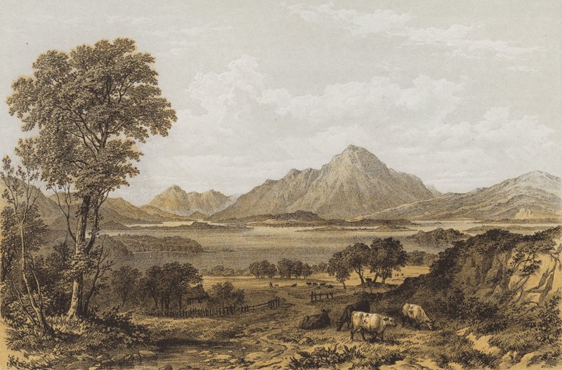 Widok na Loch Lomond od południa autorstwa English School
