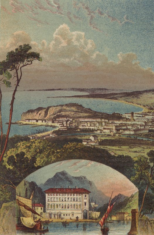 Widok Nicei, Dom, w którym urodził się Garibaldi w Nicei autorstwa English School
