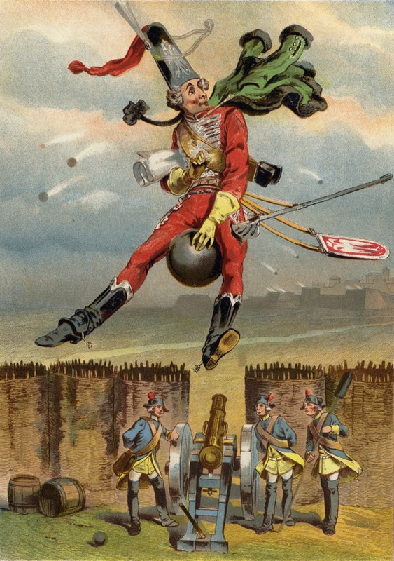 Ilustracja do przygód barona Munchausena autorstwa European School