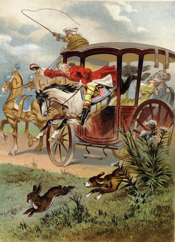 Ilustracja do przygód barona Munchausena autorstwa European School