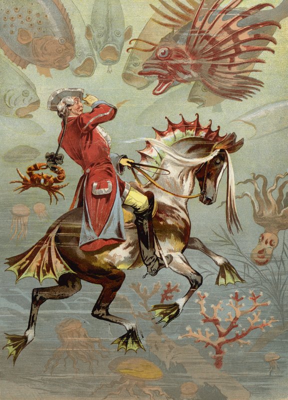 Ilustracja do przygód barona Munchausena autorstwa European School