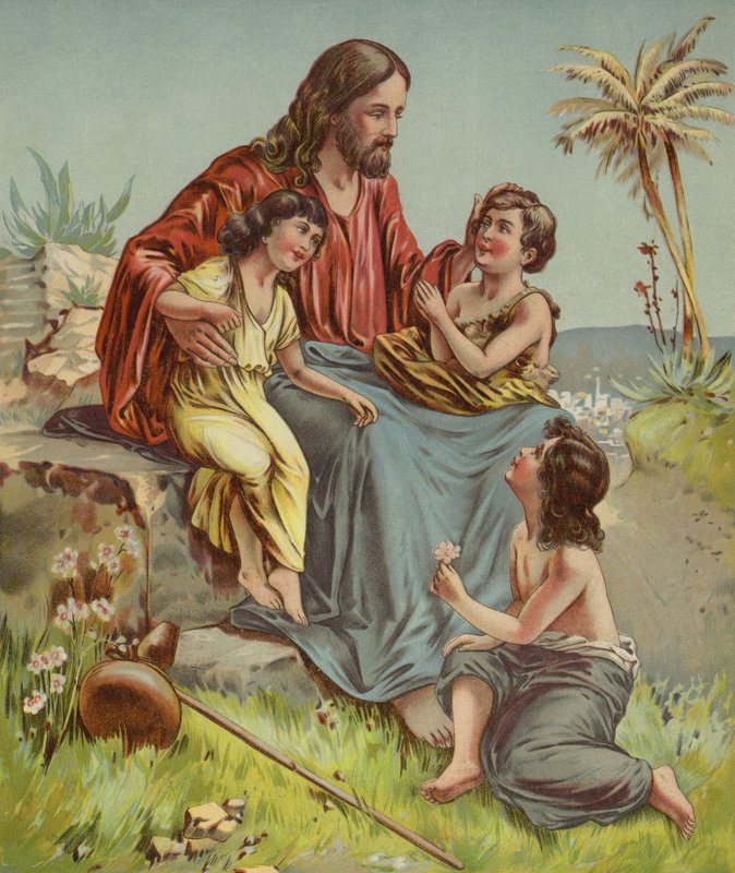 Jezus Chrystus z dziećmi autorstwa European School