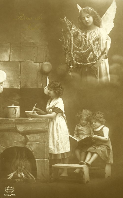 Dziecko marzące o Bożym Narodzeniu autorstwa French Photographer