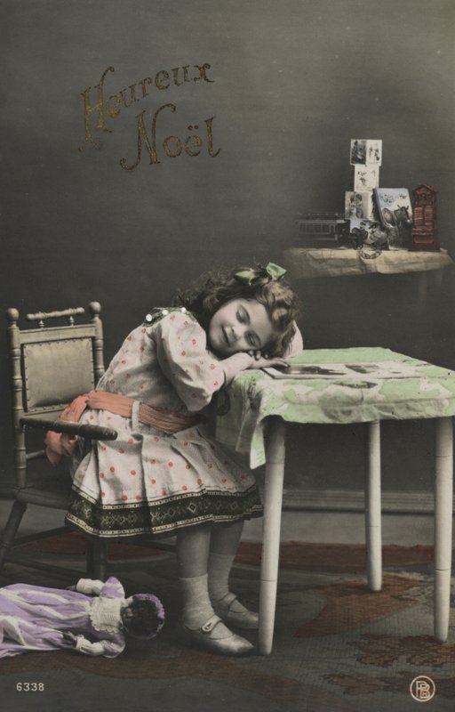 Kartka świąteczna z małą dziewczynką autorstwa French Photographer