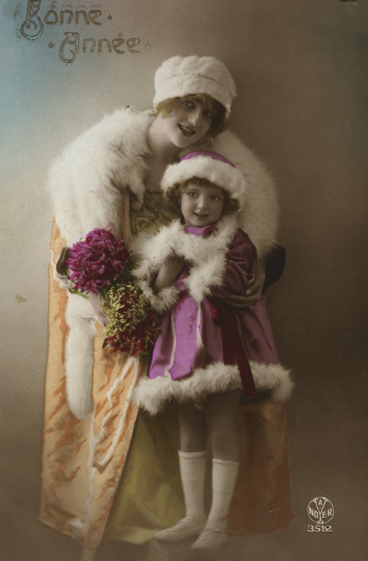Kartka noworoczna z mamą i córką autorstwa French Photographer