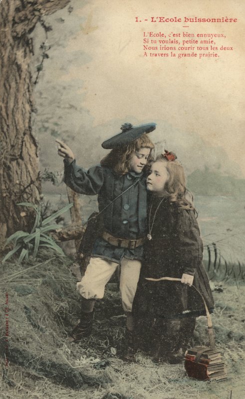 Dwoje dzieci wagarujących autorstwa French Photographer