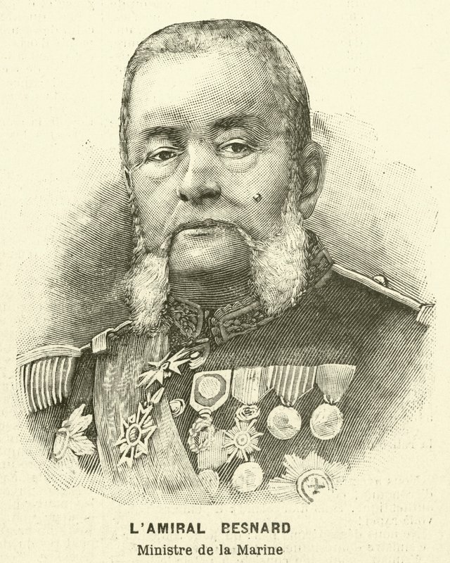 Admirał Besnard, francuski minister marynarki autorstwa French School