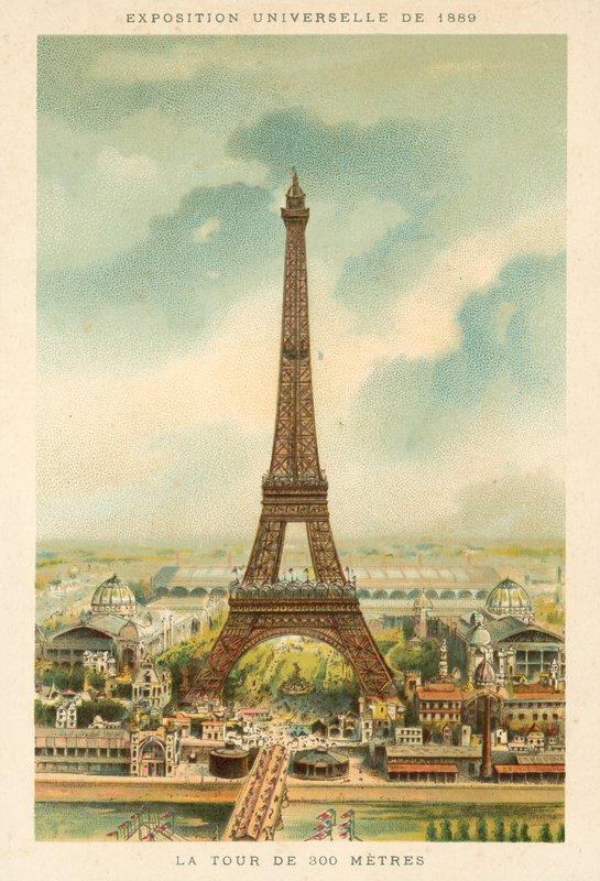 Wieża Eiffla, Wystawa Powszechna 1889, Paryż autorstwa French School