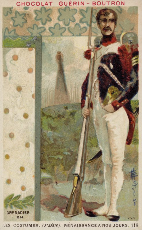 Grenadier francuski, 1814 autorstwa French School