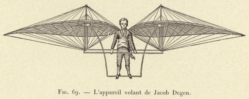 Appareil volant de Jacob Degen autorstwa French School