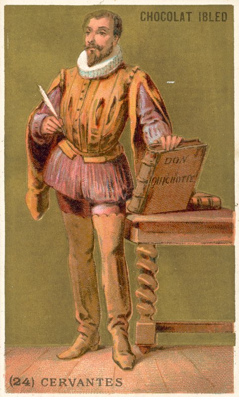 Miguel de Cervantes, hiszpański powieściopisarz, poeta i dramaturg autorstwa French School