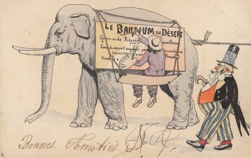Barnum pustyni autorstwa French School