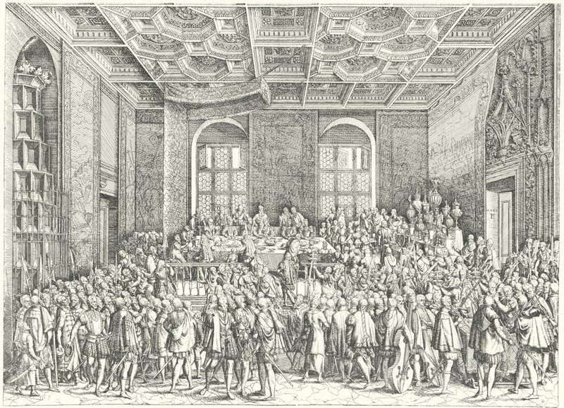 Bankiet dla Ferdynanda I, cesarza rzymskiego autorstwa German School