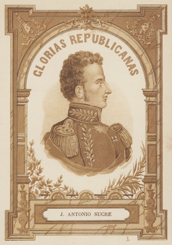 Antonio Jose de Sucre, wenezuelski przywódca polityczny i wojskowy autorstwa Spanish School