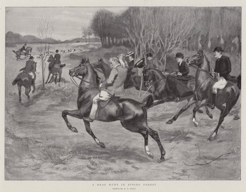 Drag Hunt w Epping Forest autorstwa A. G. Small