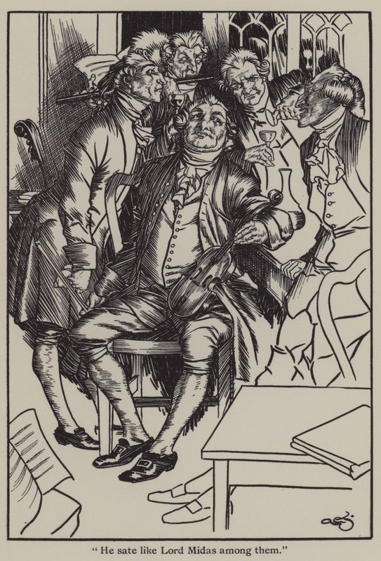 Ilustracja do The Essays of Elia autorstwa Charlesa Lamba (lito) autorstwa A. Garth Jones