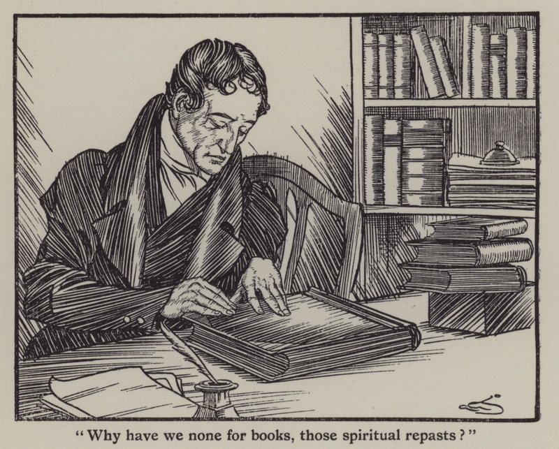 Ilustracja do The Essays of Elia autorstwa Charlesa Lamba (lito) autorstwa A. Garth Jones