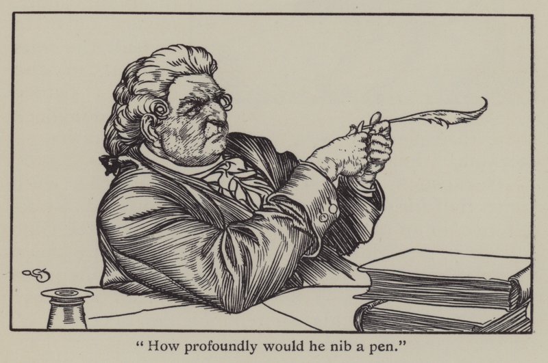 Ilustracja do The Essays of Elia autorstwa Charlesa Lamba (lito) autorstwa A. Garth Jones