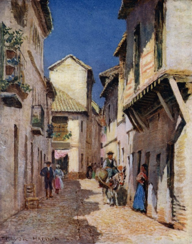 Cordova, ulica A (kolor lito) autorstwa A. Trevor Haddon