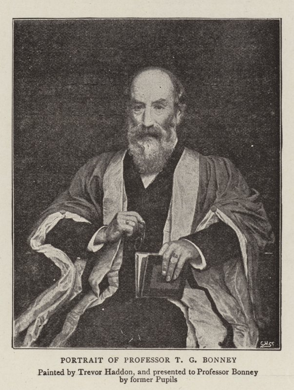 Portret profesora T.G. Bonneya autorstwa A. Trevor Haddon