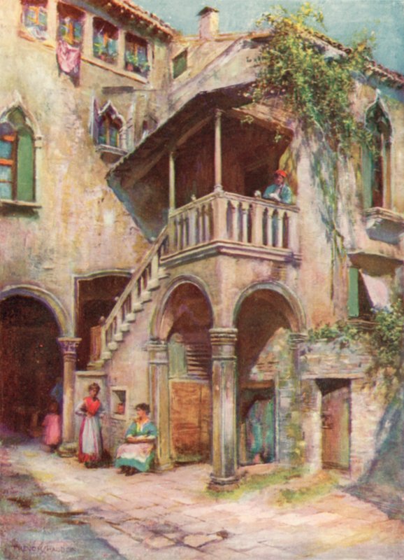 Klatka schodowa Palazzo Loredan autorstwa A. Trevor Haddon