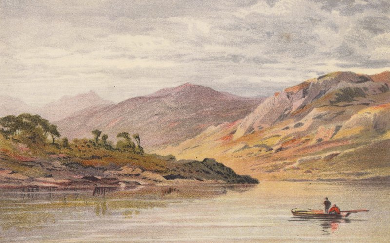 Na Loch Lomond (chromolitho) autorstwa Aaron Edwin Penley