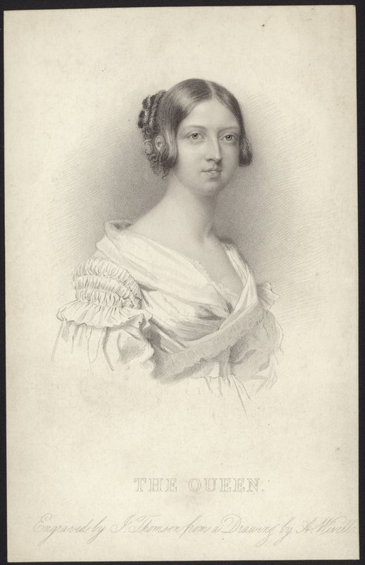 Portret królowej Wiktorii autorstwa Abraham Wivell