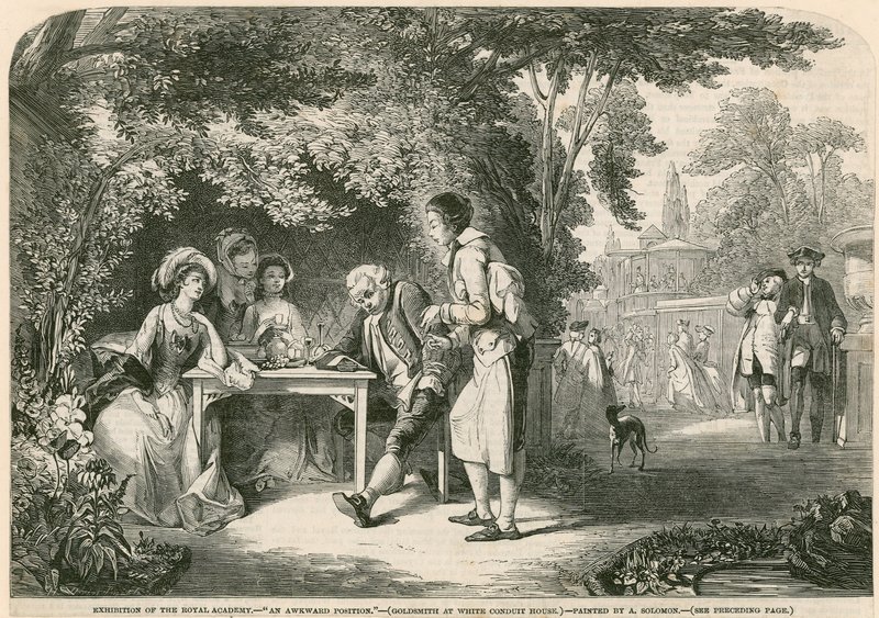 Złotnik w White Conduit House, Islington, Londyn autorstwa Abraham Solomon