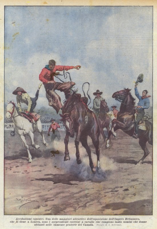 Akrobacje jeździeckie autorstwa Achille Beltrame