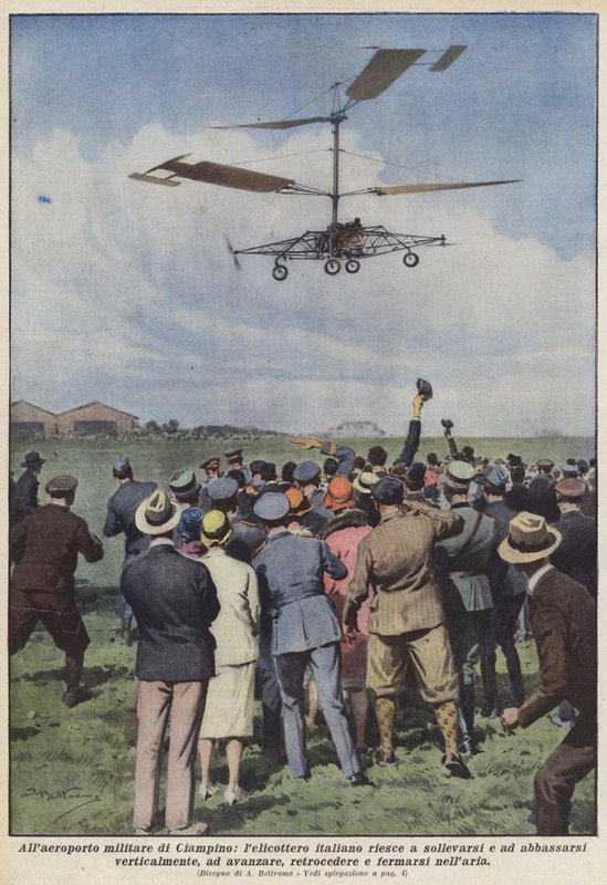 Czy na lotnisku wojskowym Ciampino włoski helikopter potrafi się wznosić i opuszczać? autorstwa Achille Beltrame