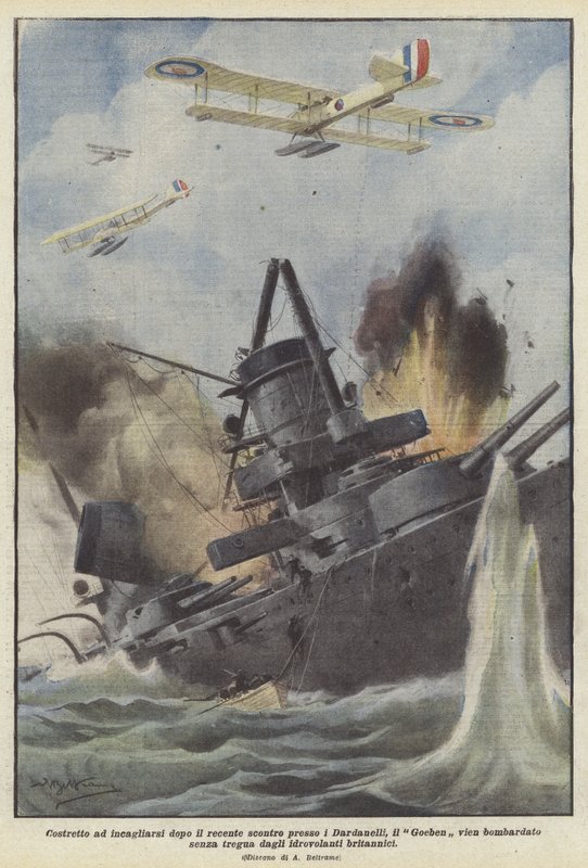Czy Goeben został zbombardowany? autorstwa Achille Beltrame