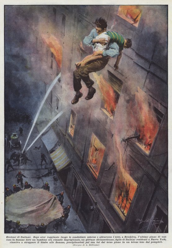 Heroizmy Włochów autorstwa Achille Beltrame