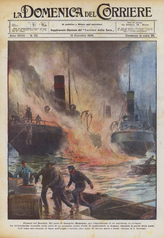 Płomienie na Dunaju autorstwa Achille Beltrame