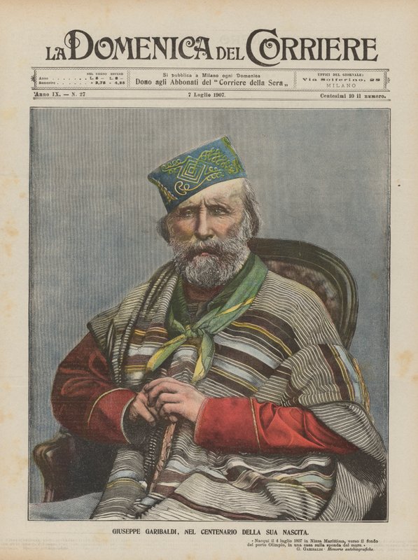 Giuseppe Garibaldi, w stulecie jego urodzin autorstwa Achille Beltrame