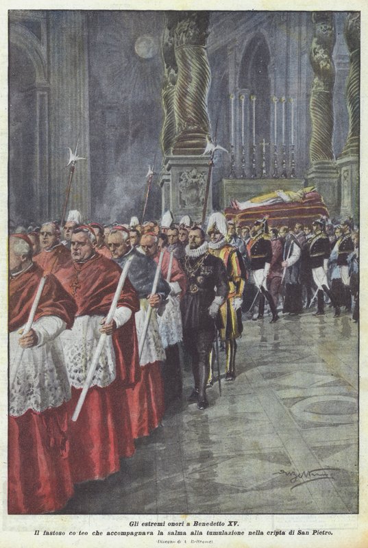 Skrajne zaszczyty dla Benedykta XV autorstwa Achille Beltrame