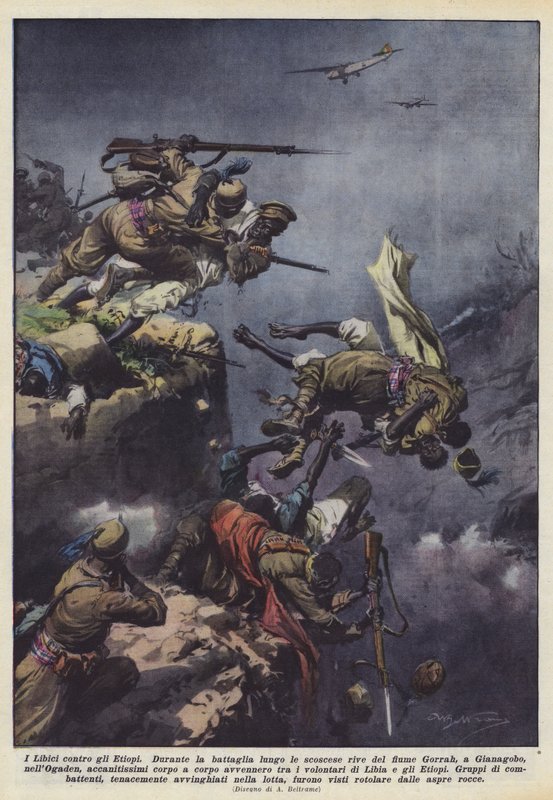 Libijczycy przeciwko Etiopczykom autorstwa Achille Beltrame
