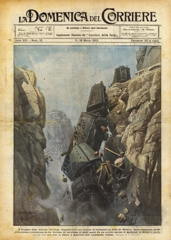 Dramaty kolei autorstwa Achille Beltrame