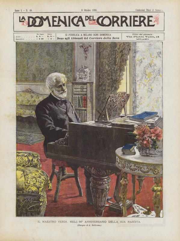Maestro Verdi w 86. rocznicę urodzin autorstwa Achille Beltrame