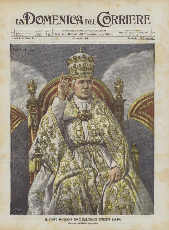 Nowy Papież Pius X (kardynał Giuseppe Sarto) autorstwa Achille Beltrame
