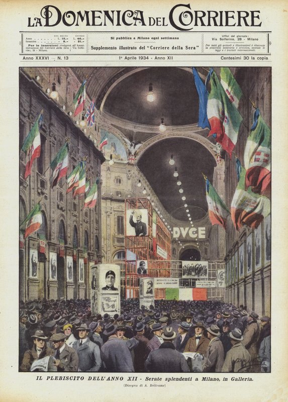 Il Plebiscito DellAnno XII - Lśniące wieczory w Mediolanie, w Galerii autorstwa Achille Beltrame