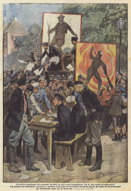 Patriotyczny zapał Polaków autorstwa Achille Beltrame